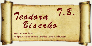 Teodora Biserko vizit kartica